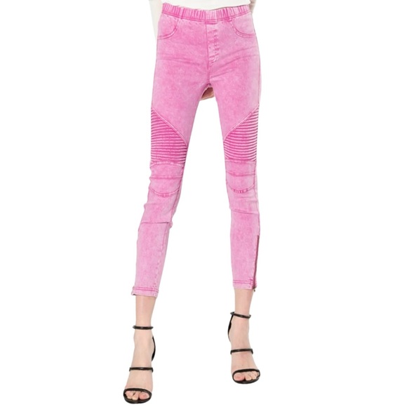 BEULAH STYLE MOTO JEGGINGS ULTRA VIOLET medium NWT - Picture 1 of 12